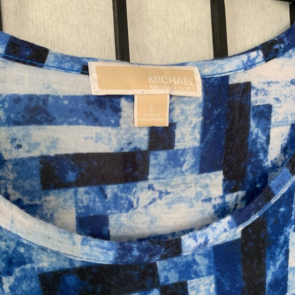 Michael Kors Blue Pattern Blouse - Picture 4 of 8